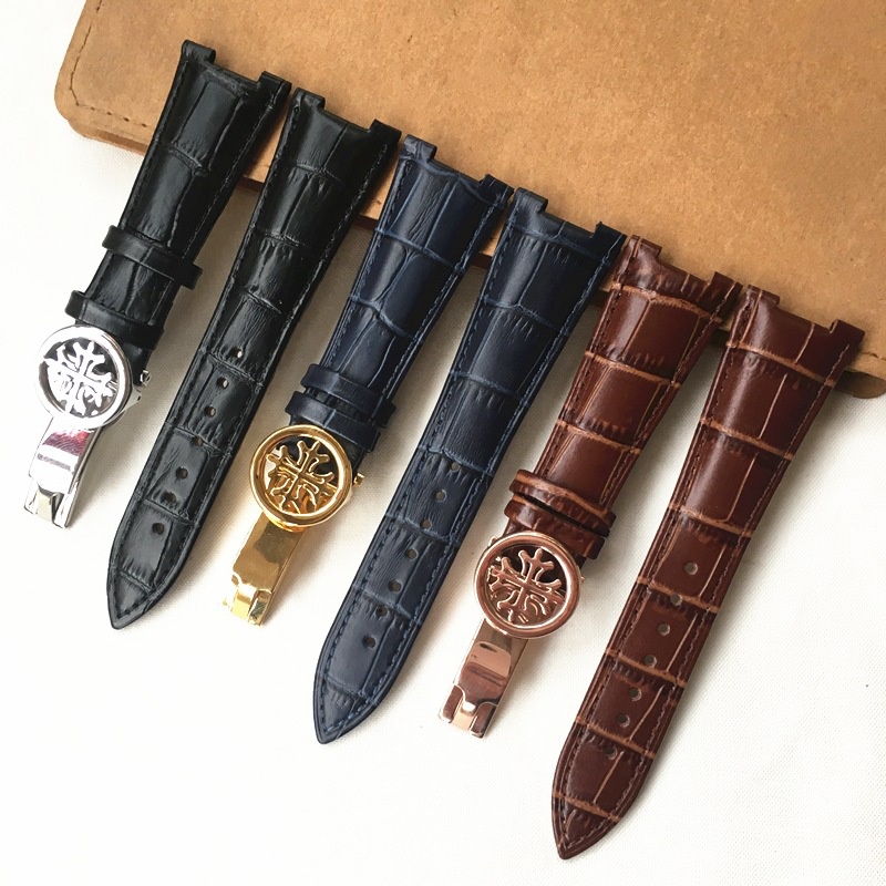 Patek Philippe Watch Nautilus - Leather Watch strap compatible with Patek