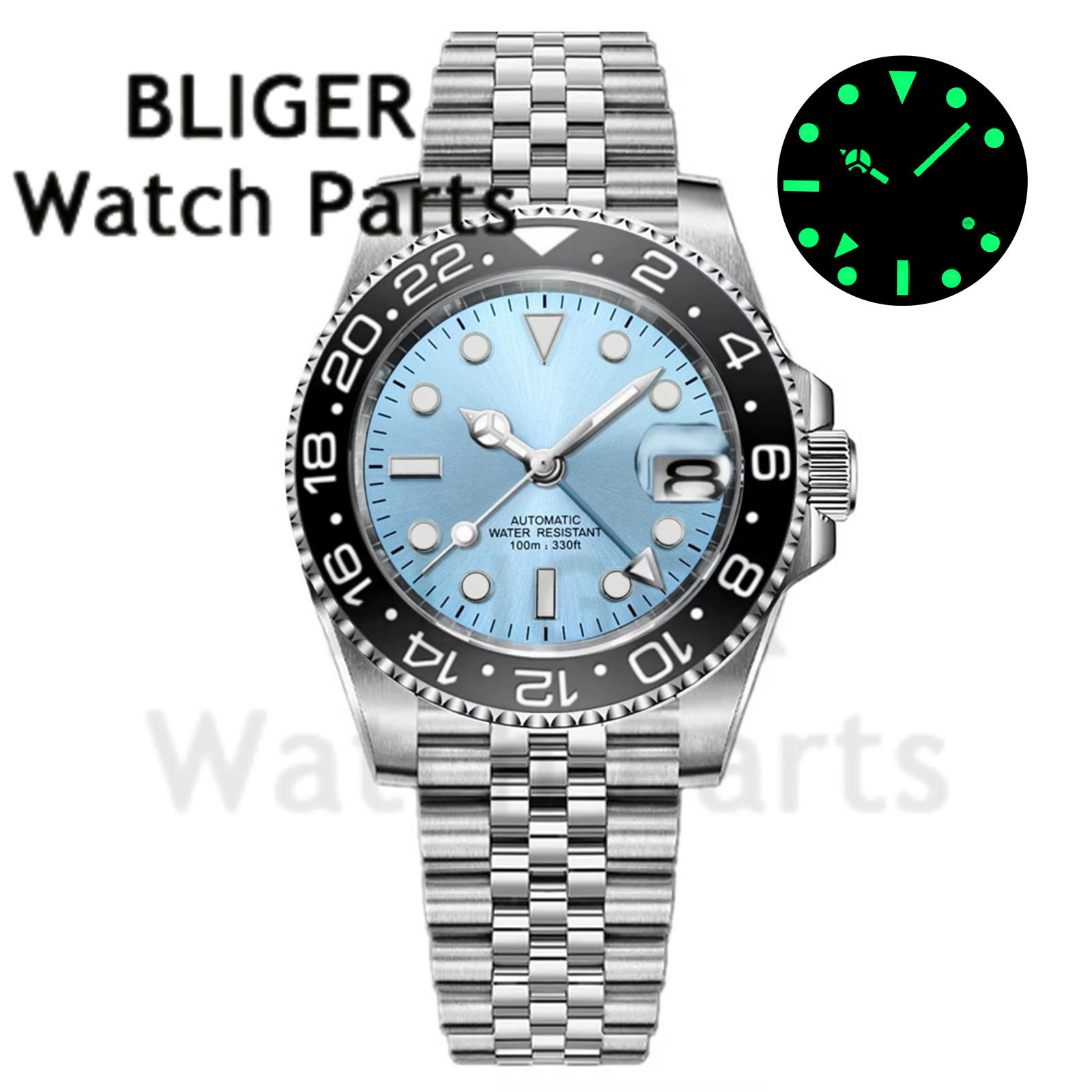 Custom Fashion GMT 40mm Men NH - Stainless Bracelet Diver recension och pris