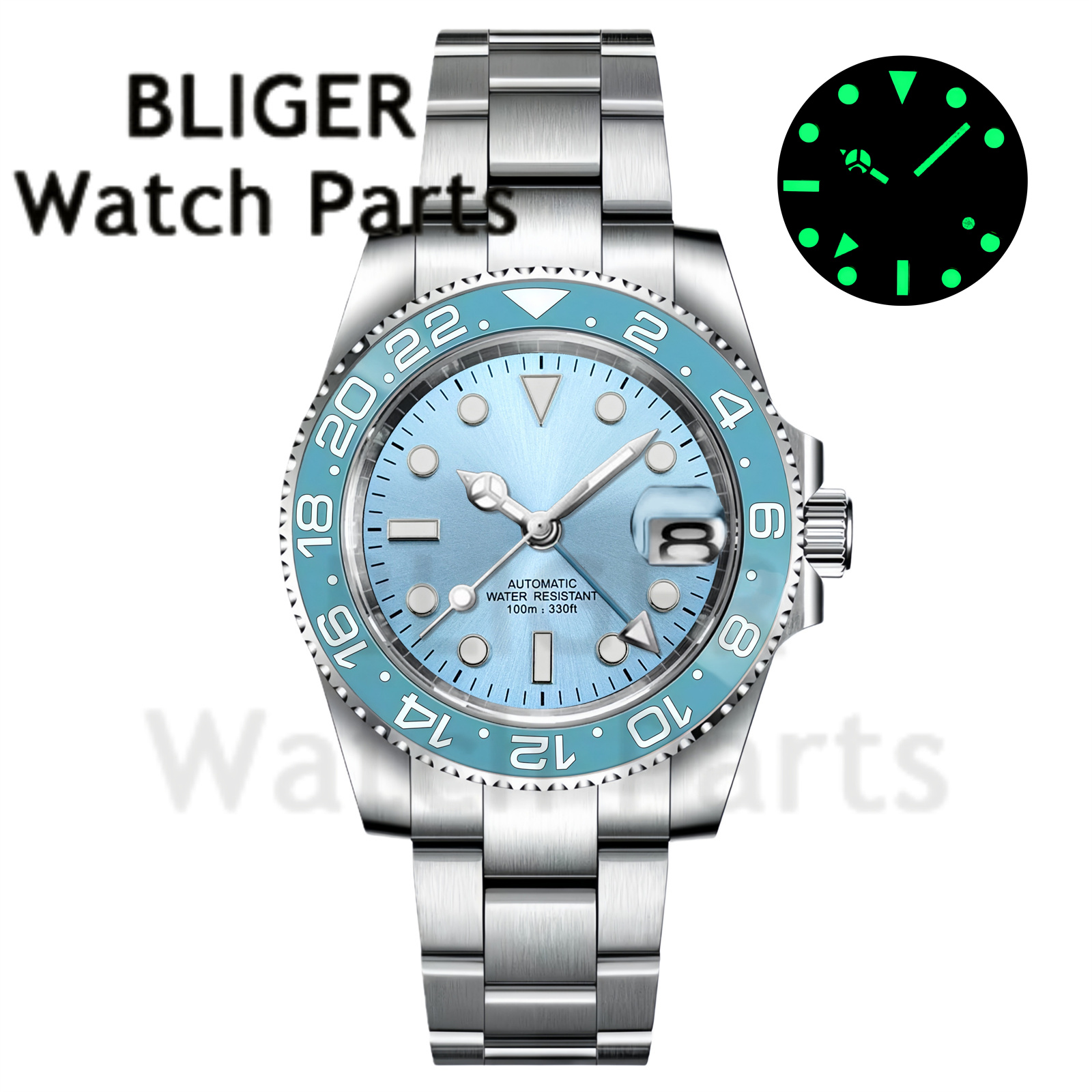 Custom Fashion GMT 40mm Men NH - Stainless Bracelet Diver recension och pris